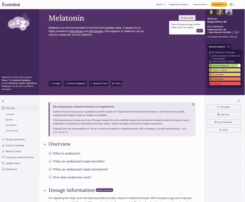As the evidence evolves, get automatic updates to your inbox - Examine